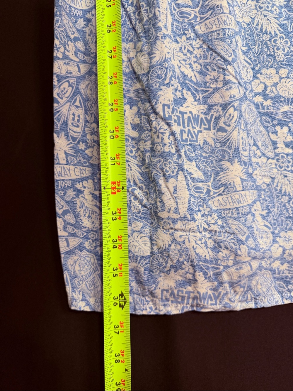 Disney Cruise dress Blue & White Floral Mini Sundress Castaway Spaghetti Straps - Picture 8 of 8